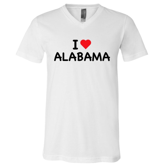 Alabama I Love Alabama Throwback Design Classic V-Neck T-Shirt