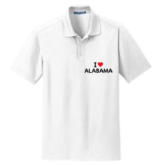 Alabama I Love Alabama Throwback Design Classic Dry Zone Grid Polo