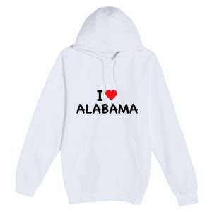 Alabama I Love Alabama Throwback Design Classic Premium Pullover Hoodie