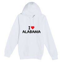 Alabama I Love Alabama Throwback Design Classic Premium Pullover Hoodie