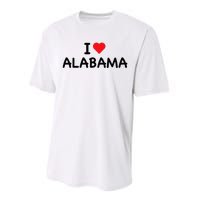 Alabama I Love Alabama Throwback Design Classic Performance Sprint T-Shirt