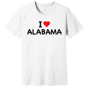 Alabama I Love Alabama Throwback Design Classic Premium T-Shirt