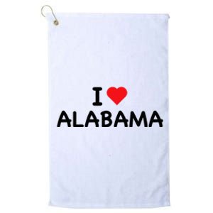 Alabama I Love Alabama Throwback Design Classic Platinum Collection Golf Towel