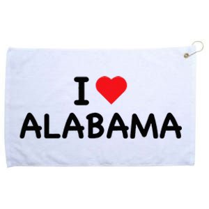 Alabama I Love Alabama Throwback Design Classic Grommeted Golf Towel