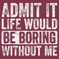 Admit It Life Would Be Boring Without Me Funny Saying Retro 16oz Travel Tumbler