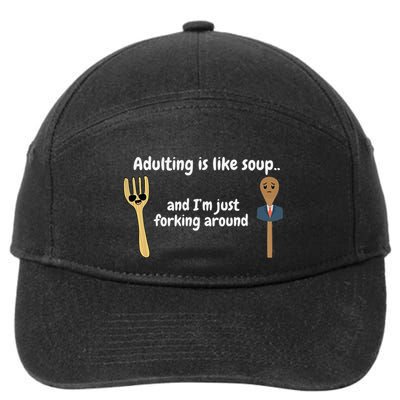 Adulting Is Like Soup 7-Panel Snapback Hat