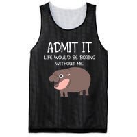 Admit It Life Would Be Boring Without Me Funny Moo Deng Mesh Reversible Basketball Jersey Tank