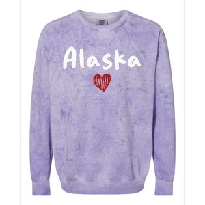 Alaska I Love Alaska Classic Colorblast Crewneck Sweatshirt