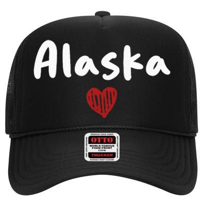 Alaska I Love Alaska Classic High Crown Mesh Back Trucker Hat