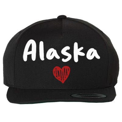 Alaska I Love Alaska Classic Wool Snapback Cap