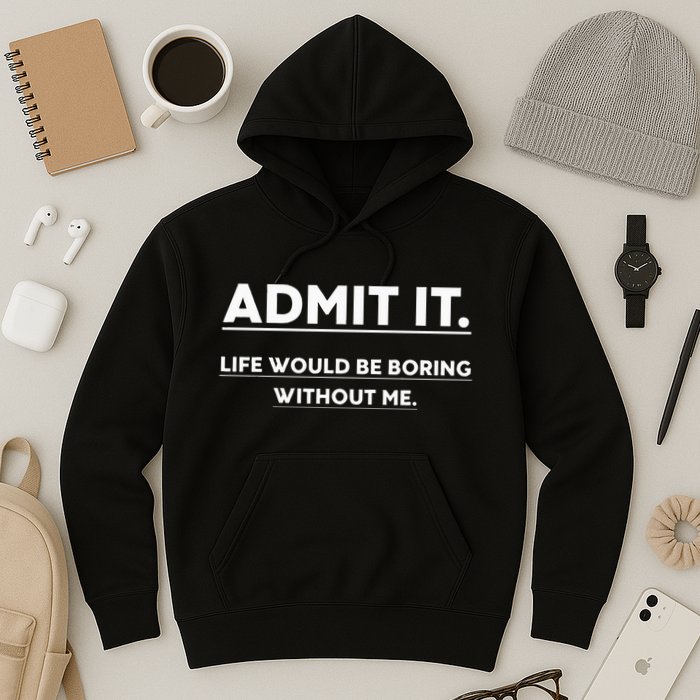 Admit It Life Would Be Boring Without Me Funny Saying Hoodie