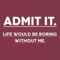 Admit It Life Would Be Boring Without Me Funny Saying 16oz Travel Tumbler
