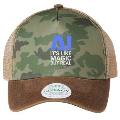 Ai Its Like Magic But Real Artificial Intelligence Geek Gift Legacy Tie Dye Trucker Hat