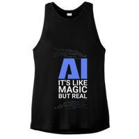 Ai Its Like Magic But Real Artificial Intelligence Geek Gift Ladies PosiCharge Tri-Blend Wicking Tank