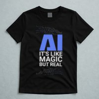 Ai Its Like Magic But Real Artificial Intelligence Geek Gift T-Shirt