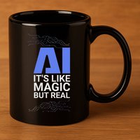 Ai Its Like Magic But Real Artificial Intelligence Geek Gift 11oz C Handle Ceramic Mug