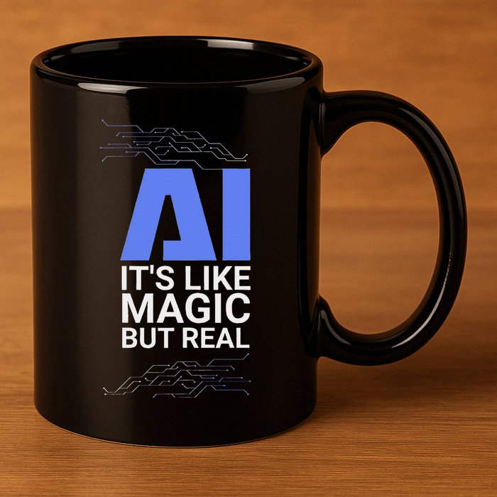 Ai Its Like Magic But Real Artificial Intelligence Geek Gift 11oz C Handle Ceramic Mug