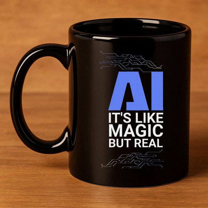 Ai Its Like Magic But Real Artificial Intelligence Geek Gift 11oz C Handle Ceramic Mug