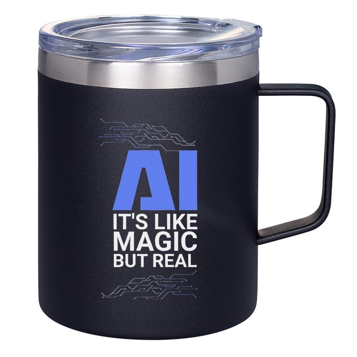Ai Its Like Magic But Real Artificial Intelligence Geek Gift 12oz Stainless Steel Coffee Mug