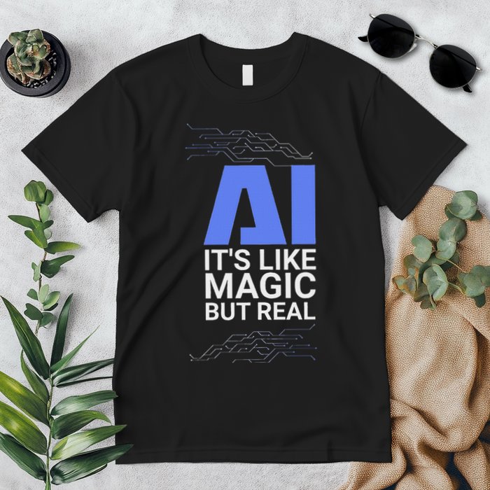 Ai Its Like Magic But Real Artificial Intelligence Geek Gift Premium T-Shirt