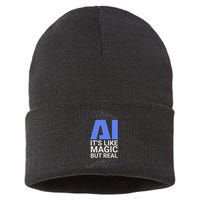 Ai Its Like Magic But Real Artificial Intelligence Geek Gift Sustainable Knit Beanie
