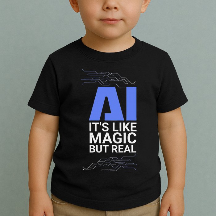 Ai Its Like Magic But Real Artificial Intelligence Geek Gift Toddler T-Shirt