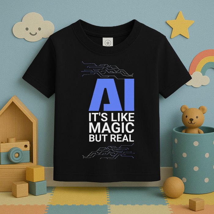 Ai Its Like Magic But Real Artificial Intelligence Geek Gift Toddler T-Shirt