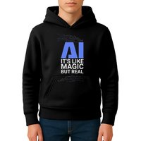 Ai Its Like Magic But Real Artificial Intelligence Geek Gift Kids Hoodie