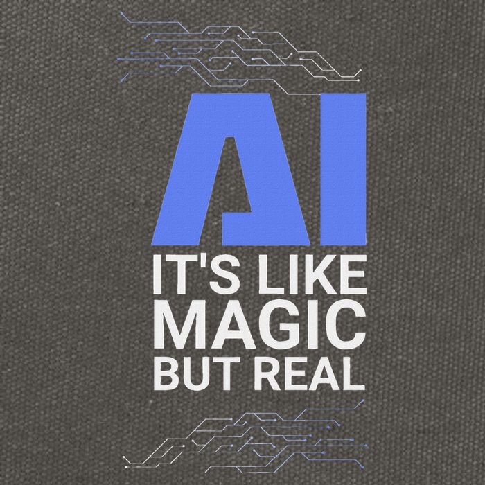 Ai Its Like Magic But Real Artificial Intelligence Geek Gift Cotton Canvas Backpack