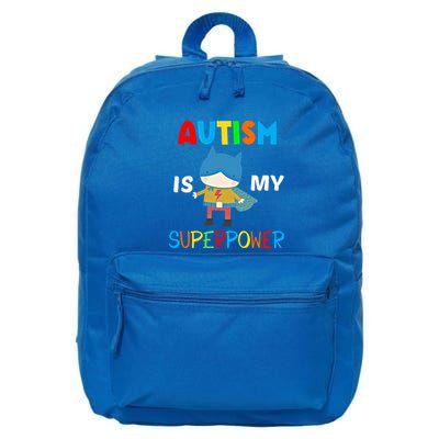 Autism Is My Superpower Autism Superhero Gift 16 in Basic Backpack