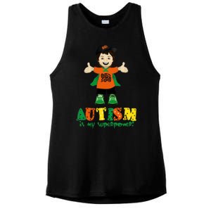 Autism Is My Superpower Ladies PosiCharge Tri-Blend Wicking Tank