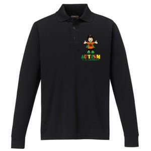 Autism Is My Superpower Performance Long Sleeve Polo