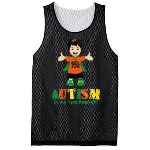 Autism Is My Superpower Mesh Reversible Basketball Jersey Tank