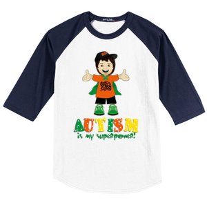 Autism Is My Superpower Baseball Sleeve Shirt