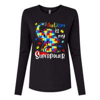 Autism Is My Superpower Cute Elephant Autism Awareness Womens Cotton Relaxed Long Sleeve T-Shirt