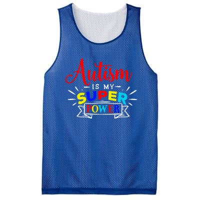 Autism Is My Superpower Cute Gift Colorful Autistic Disability Gift Meaningful G Mesh Reversible Basketball Jersey Tank