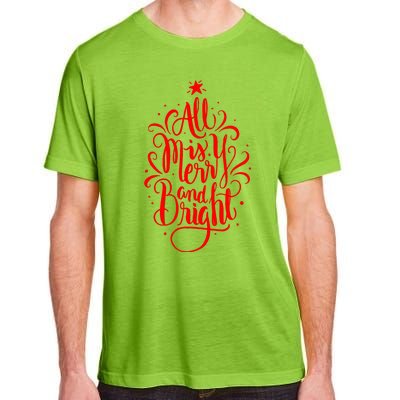 All Is Merry And Bright Christmas Holiday Adult ChromaSoft Performance T-Shirt