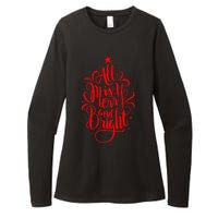 All Is Merry And Bright Christmas Holiday Womens CVC Long Sleeve Shirt