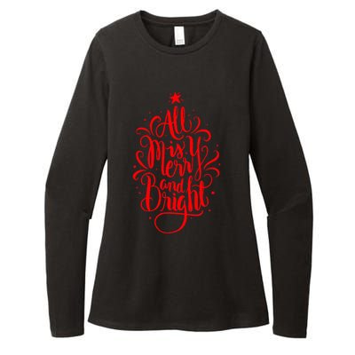 All Is Merry And Bright Christmas Holiday Womens CVC Long Sleeve Shirt