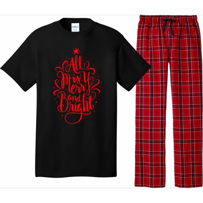 All Is Merry And Bright Christmas Holiday Pajama Set