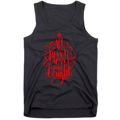 All Is Merry And Bright Christmas Holiday Tank Top