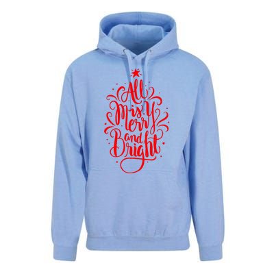 All Is Merry And Bright Christmas Holiday Unisex Surf Hoodie