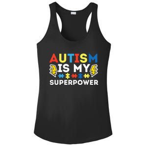 Autism Is My Superpower Autistic Advocate Gift Ladies PosiCharge Competitor Racerback Tank