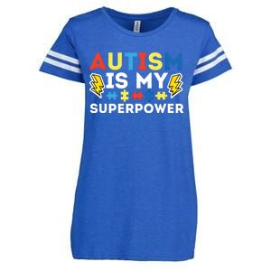 Autism Is My Superpower Autistic Advocate Gift Enza Ladies Jersey Football T-Shirt