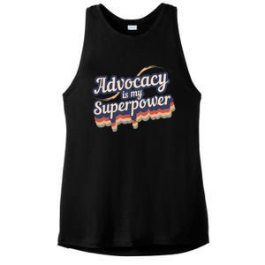 Advocacy Is My Superpower Design Advocacy Ladies PosiCharge Tri-Blend Wicking Tank