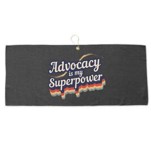 Advocacy Is My Superpower Design Advocacy Large Microfiber Waffle Golf Towel