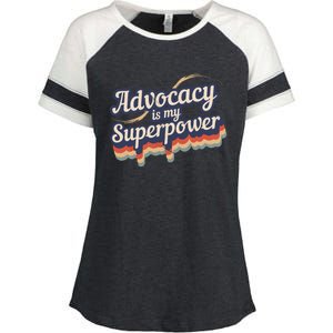 Advocacy Is My Superpower Design Advocacy Enza Ladies Jersey Colorblock Tee