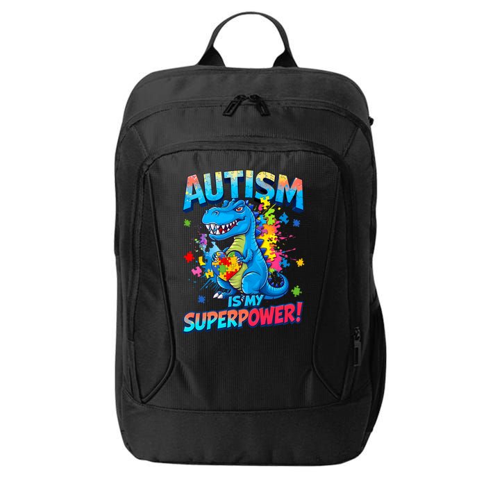 Autism Is My Superpower Dinosaur  Autism Awareness City Backpack