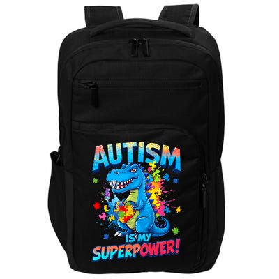 Autism Is My Superpower Dinosaur  Autism Awareness Impact Tech Backpack