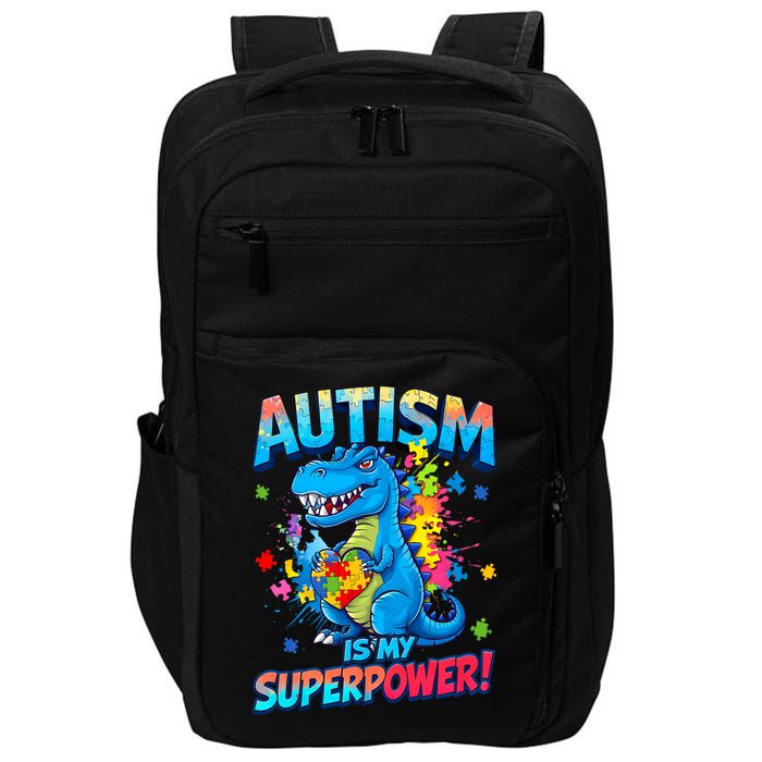 Autism Is My Superpower Dinosaur  Autism Awareness Impact Tech Backpack